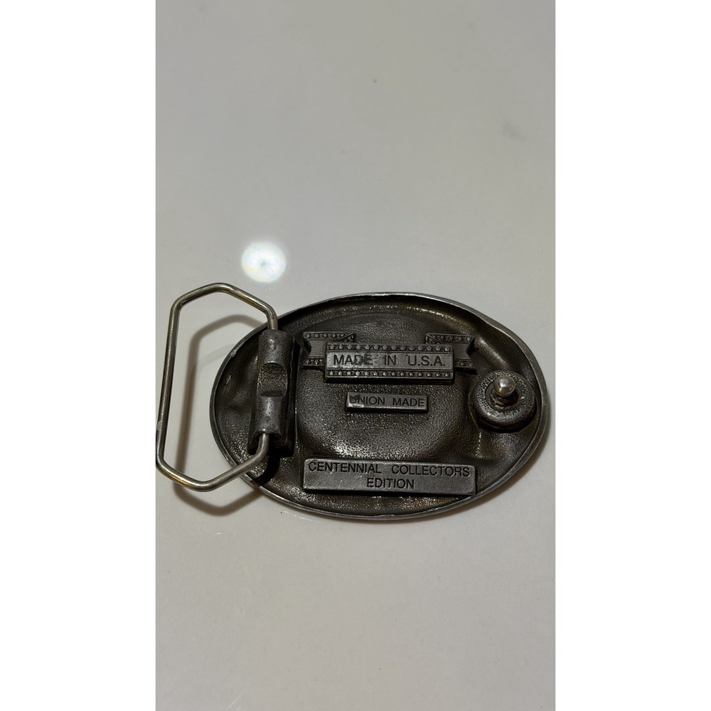 IBEW 100th Anniversary 1891-1991 Metal Enamel Belt Buckle USA Union Botherhood - Picture 3 of 6